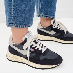 Autry Reelwind Low-Top Black Nylon & Suede Size 7